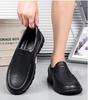 Fashion Leather Men's Casual Shoes Non-slip EVA Chef Shoes Men Waterproof Loafers Comfort Soft Soled Men Driving Shoes Plus Size