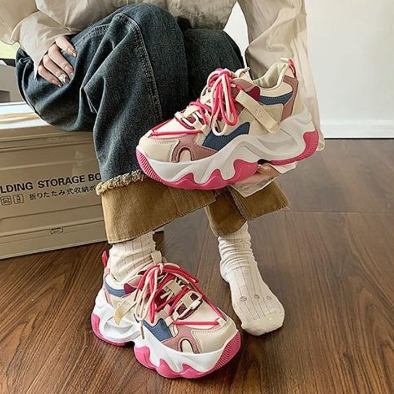 Spring Autumn New Women's Luxury Sneakers Thick Soled Height Increasing Running Shoes for Youth Fashion Versatile Casual Shoes