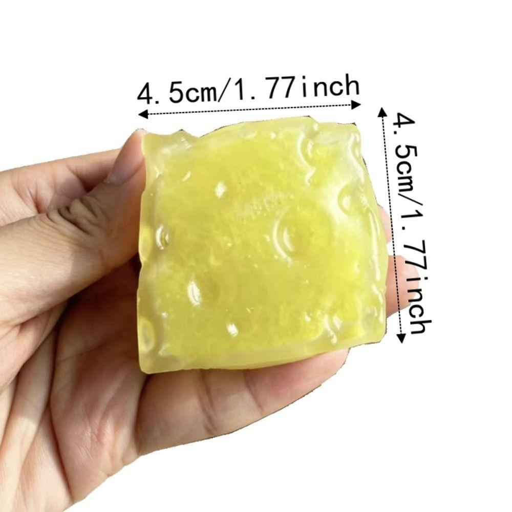 Super Soft Cheese Squeezed Cube Moldable Fidget Toy Kids Toy Cheese Squishy Toy Home Decoration