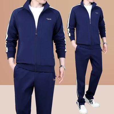 Plus Größe Männer Set Dicke Kapuze 2PC Hoodies Zipper Sport Anzug Gym Hombre Trainingsanzug Männer