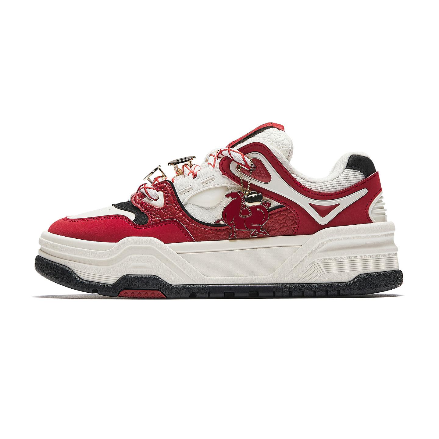 

Anta Cheeses Cake Low top Skateboard Shoes Women s White Red Black 122618071-1 37.5