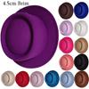 Klobouk Fedora 4,5 cm Tmavě purpurový Široký okraj Pánská móda Podzim/Zima Klobouk Pork Pie Svatba Dámský klobouk Gorras Para Hombres