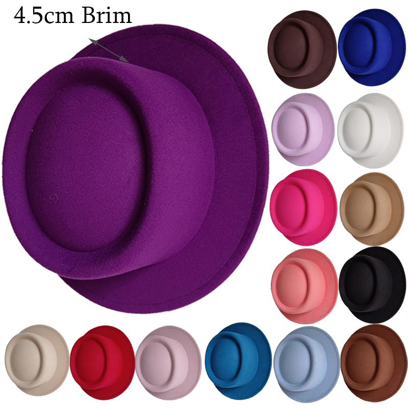 Klobouk Fedora 4,5 cm Tmavě purpurový Široký okraj Pánská móda Podzim/Zima Klobouk Pork Pie Svatba Dámský klobouk Gorras Para Hombres