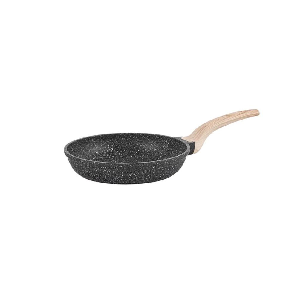 CAROTE Flachbodenpfanne, Steakpfanne, Antihaftpfanne für den Heimgebrauch, Titanpfanne, Kleine Bratpfanne für Spiegeleier für Induktionsherd, 24cm ohne Deckel