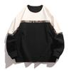 Herren Sweatshirt Locker Farbblockiertes Sweatshirt Herren Casual Langarm Sweatshirt
