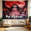 Custom Name Personalized Demon Slayer Print Tapestry, Wall Art Decor, Bedroom, Dorm, Apartment, LivingRoom, Party Backdrop, Gift for Birthday