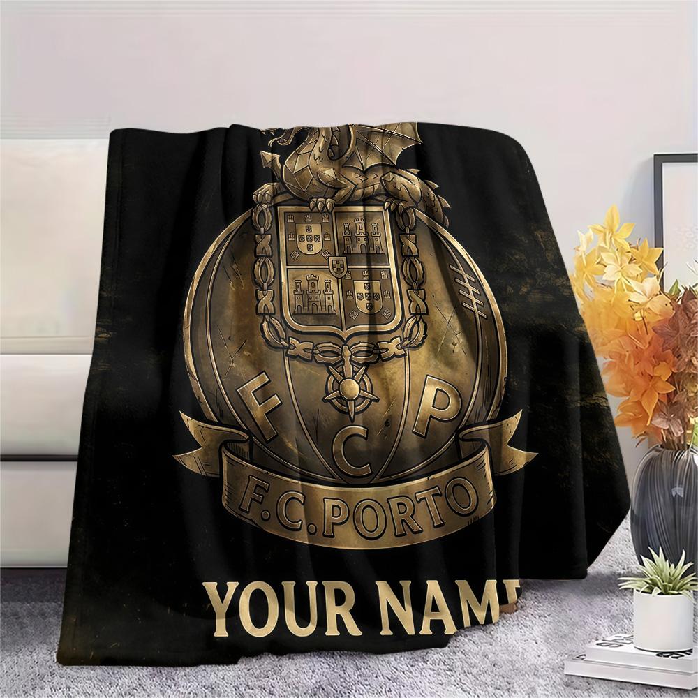 Custom Name Futebol Clube do Porto Flannel Blanket, High quality Comfortable for All Seasons, Home Decor, Warmth and Comfort