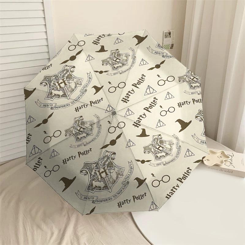 1PC Warner Harry Potter Hogwarts Umbrella-8-Rib Reinforced, Automatic Open, Lightweight & Durable-A73