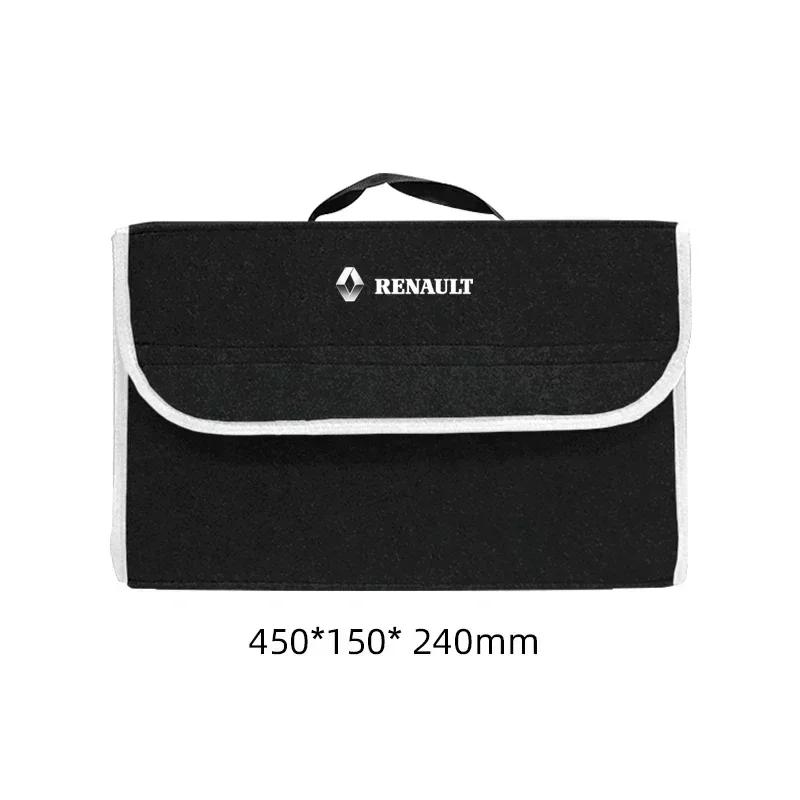 2026 Hot For Renault Hub Caps Felt Car Trunk Bag Folding Storage Non Slip Organizer Tool Case For Renault Clio Captur Megane 2 K