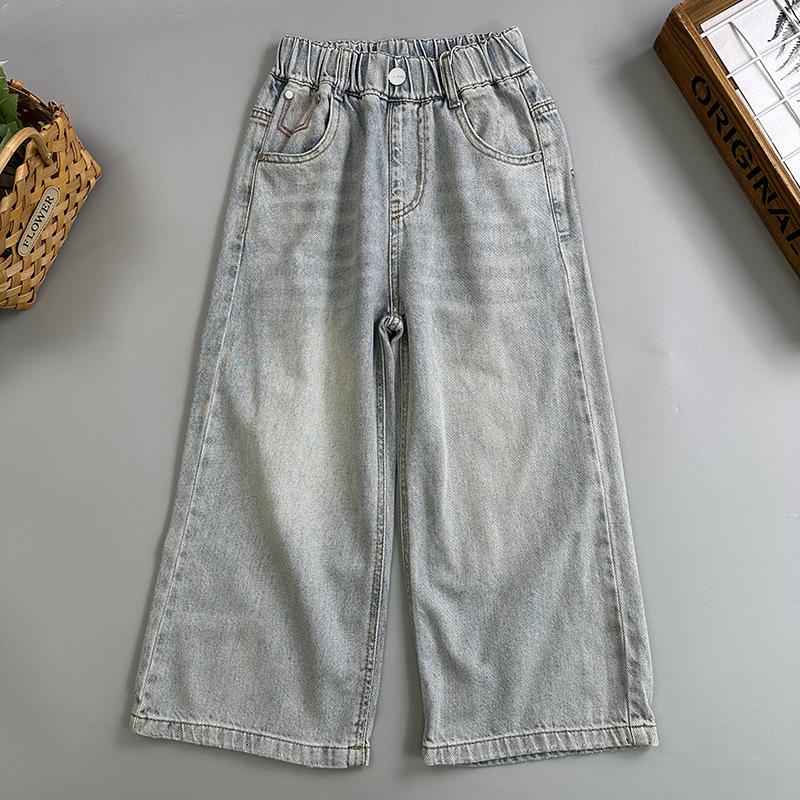 

Petite F Unisex Casual Wide-Leg Jeans - Stylish Korean Straight-Leg Pants, 2026 Spring Trend. 110cm