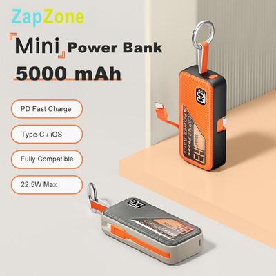 5000mAh Portable Power Bank Capsule Power Bank Fast Charging Large Capacity Compact and Portable Portable Charger