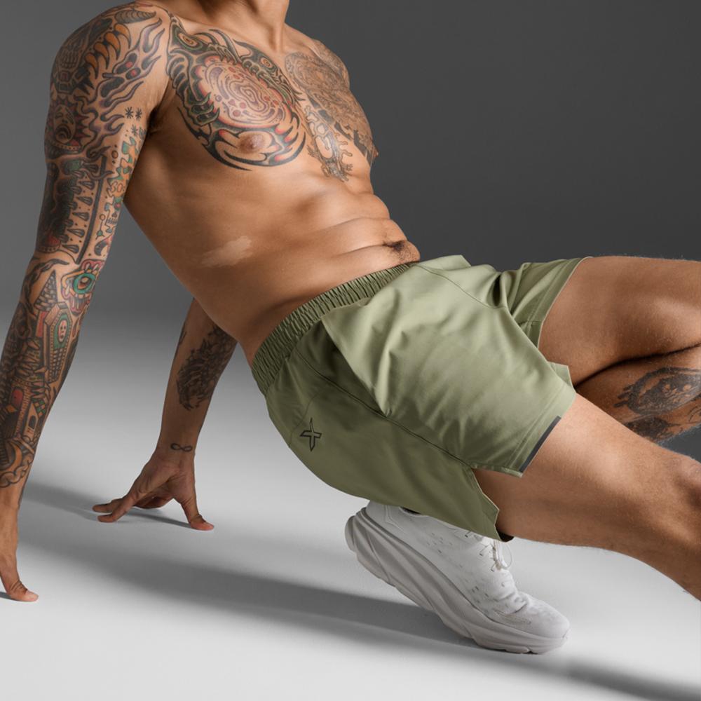Tutaimjeuyu (Men'S) Aero 5-Inch Shorts Khaki_Mr6903Bhtg-Brf
