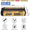 Unleash the power of DXF DXF 2-Piece 2S 7.6V 8400mAh 140C 5mm LCG Hard Cable LiPo Battery for RC Cars. Includes 5mm bullets. High-performance lithium