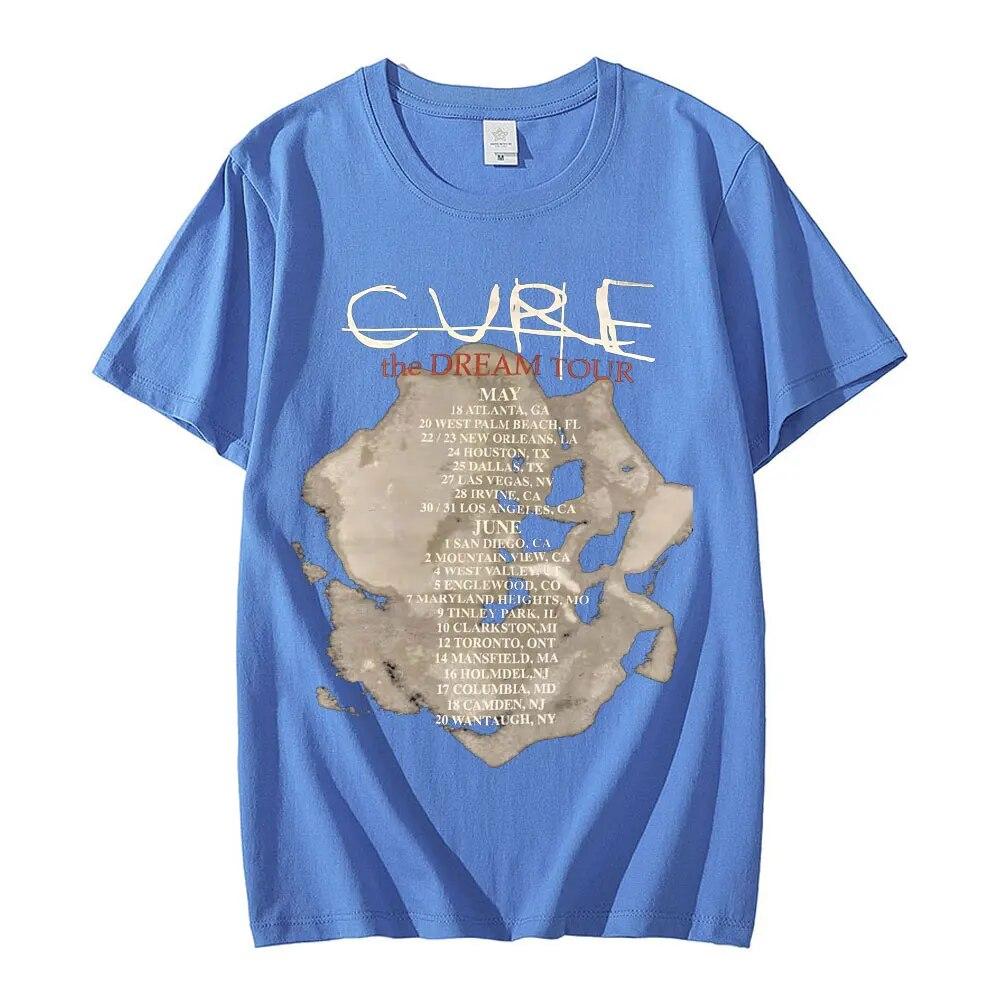 

Винтажная футболка The Cure The Dream Tour 90-х годов, футболка с рисунком рок-группы Tour, унисекс, одежда в стиле Харадзюку, женские футболки большого размера, унисекс 2XL