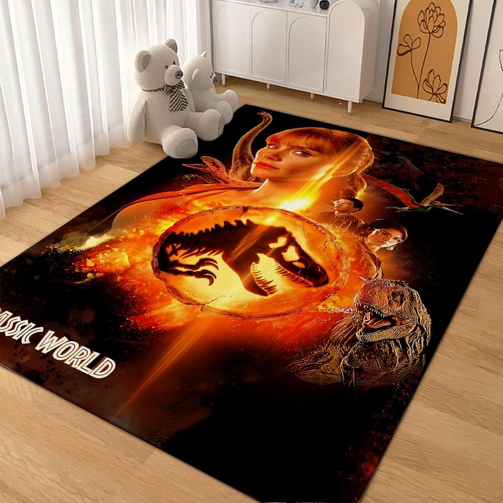 Dinosaurs Jungle Patterned Rug Soft Nonslip Carpet For Kids Bedroom Play Area Home Decor Memorial Gift