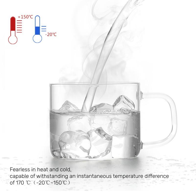 150mL High Borosilicate Heat-resistant Glass Cup Set of 2cups for Tea Juice Water