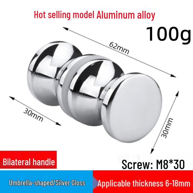 In-Stock Aluminum Alloy Single Hole Small Handle for Bathroom Glass and Sliding Doors