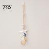 Decorative Nautical Theme Piece Mediterranean Wall Hanging Decor, Handcrafted Wooden Ocean Style Ornaments, Pendants with Rustic Art Cotton