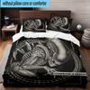 3PCS Alien Horror Artwork 3pcs Bedding,Including 3PCS Duvet Cover And 2pcs Pillowcases Perfect for Christmas,Ideal for Bedroom, Dormitory