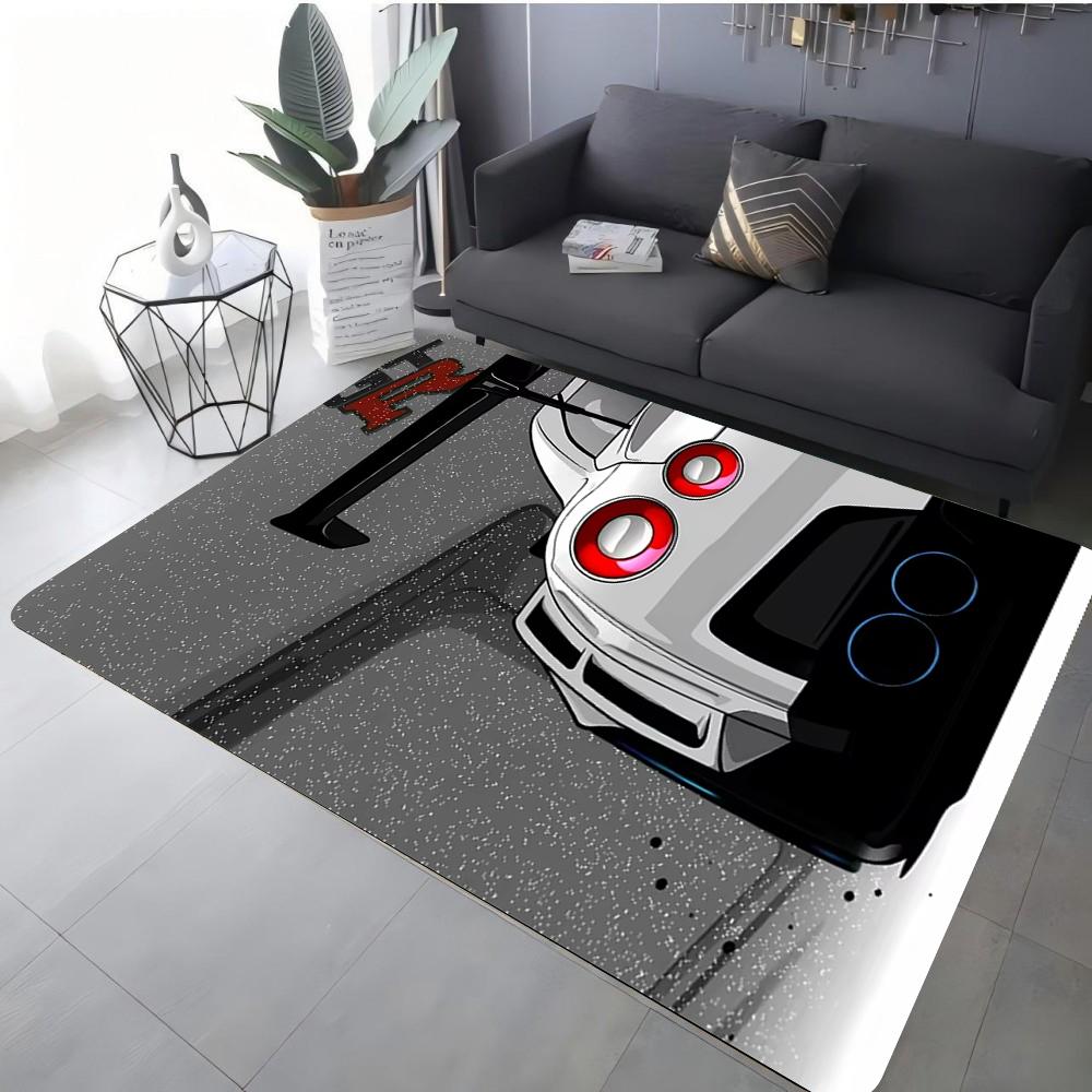 Cool Racing Car Design Carpet for Bedroom and Living Room Decor Non-Slip Area Rug for Sofa Washable Floor Mat Cofee Table Mat