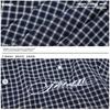 Foreign Trade Original Summer New American Vintage Plaid Short-Sleeve Shirt, Loose Collegiate Style Royal Blue Top for Men and Women
