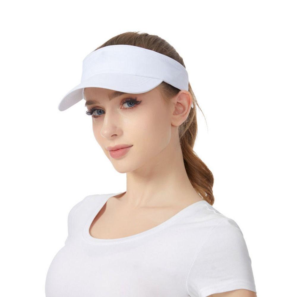 Solid Color Women Sun Hat Quick Dry Empty Top Hat Breathable Sunscreen Baseball Hat  Hiking
