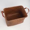 Brown Dirty Clothes Basket Imitation Rattan Weaving Picnic Basket Storage Basket  Home Furnishings