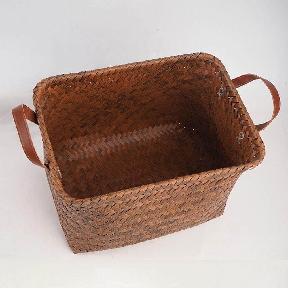 Imitation Rattan Weaving Dirty Clothes Basket Portable Picnic Basket Woven Basket Home Furnishings