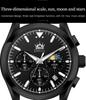 Men's Business Watch with Leather Band, Stylish Waterproof Watch with Calendar Display and Luminous Function, Perfect Gift for Men (Black 2)