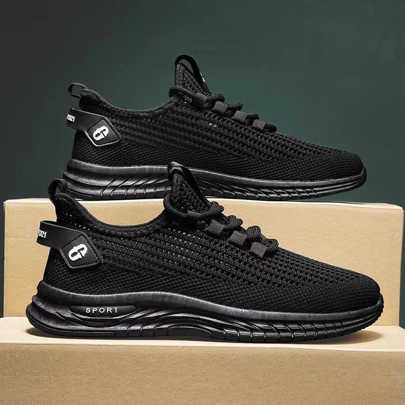 Spring new sports and leisure fly-woven breathable soft-soled lightweight shoes