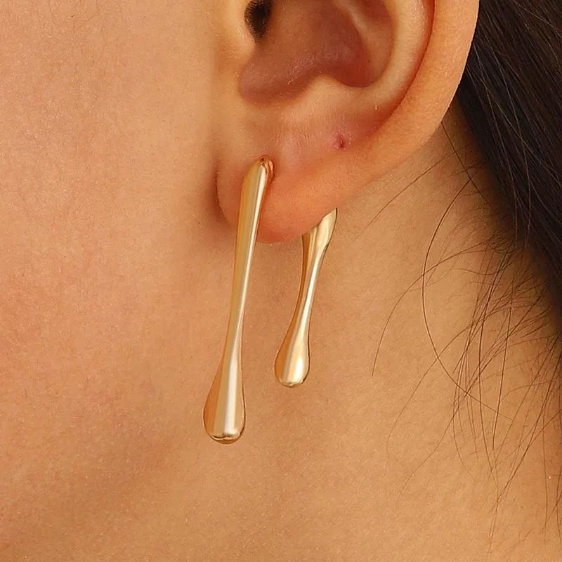Simple avrregular line Drop Earrings For Women Fashionable Personalized Daily Accessory Party Birthday Anniversary Gifts