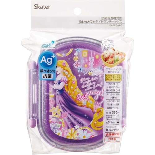 Skater Children's Lunch Box, 1 Tier, 360ml, Fluffy Dome Shape, Disney Rapunzel on the Tower 24, Antibacterial, For Children, Made in Japan QAF2BAAG-A