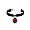 Gothic Resin Rose Velvet Choker Necklace