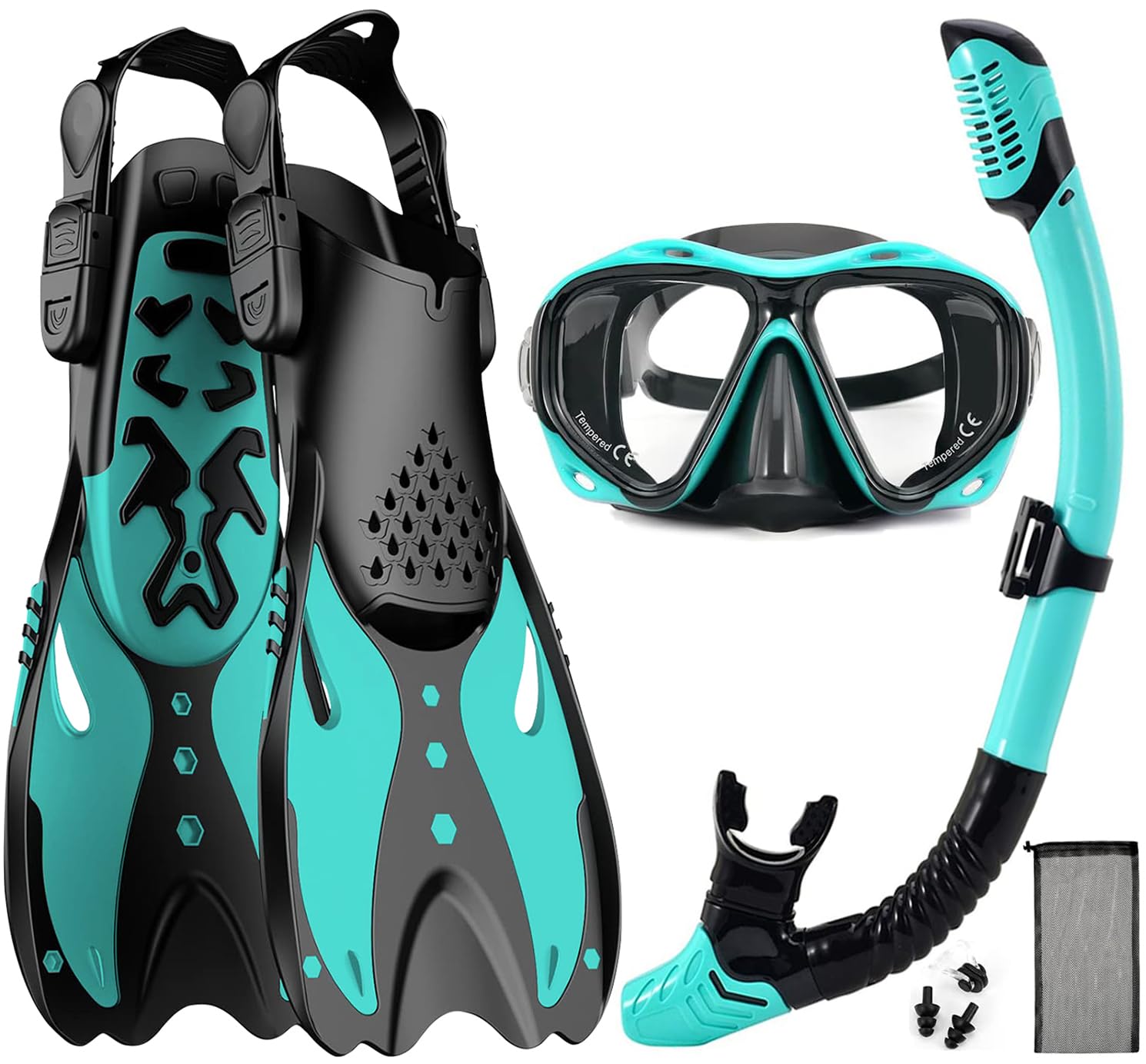 

Sixcom Маска для снорклинга Трубка для снорклинга Набор для снорклинга Сухая трубка Набор для снорклинга Комплект Очки для дайвинга Дыхательная трубка Ласты для снорклинга Ласты Зажим для носа Водонепроницаемый зелёный