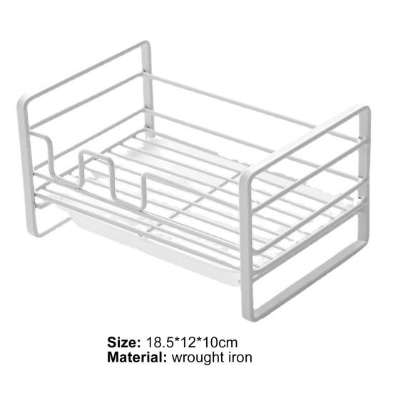 Suport pentru burete din fier forjat Înălți partea inferioară a robinetului de chiuvetă anti-deformat Suport de scurgere de bucătărie Ustensile de bucătărie