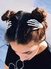 2 Pcs White Halloween Skeleton Hands Bone Hair Claw Clips,Punk Rock Horror Hair Clip for Women Girls Hair Accessories