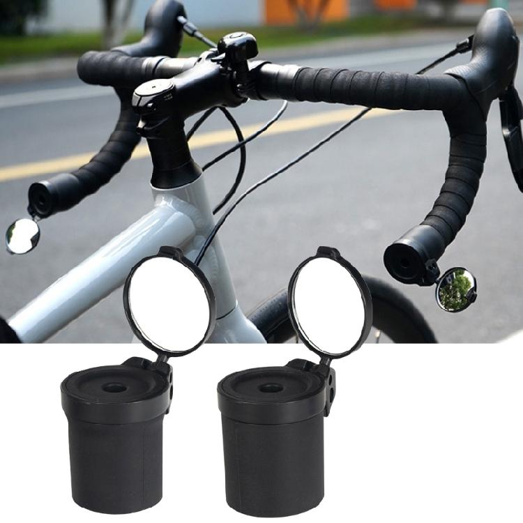 Handlebar End Wheel Mirror Rotatable Universal Bicycles Mirror for Mountain Bike