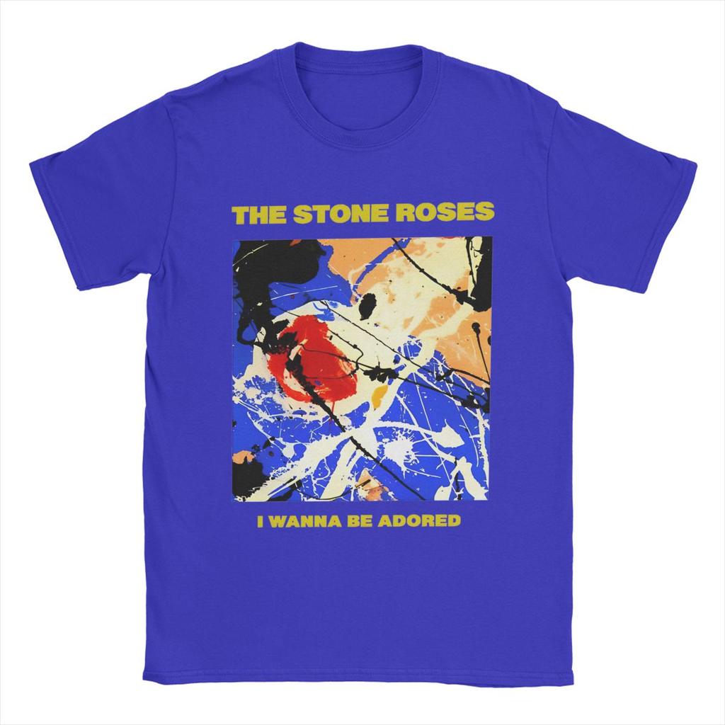 The Stone Roses Band Herren T-Shirt Vintage T-Shirt Kurzarm Rundhals T-Shirts Baumwolle Originalkleidung