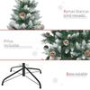 Artificial Christmas Tree Diameter 105x210 Cm with 1440 PVC Tips and 75 Pinecones, Branches Automatic Opening