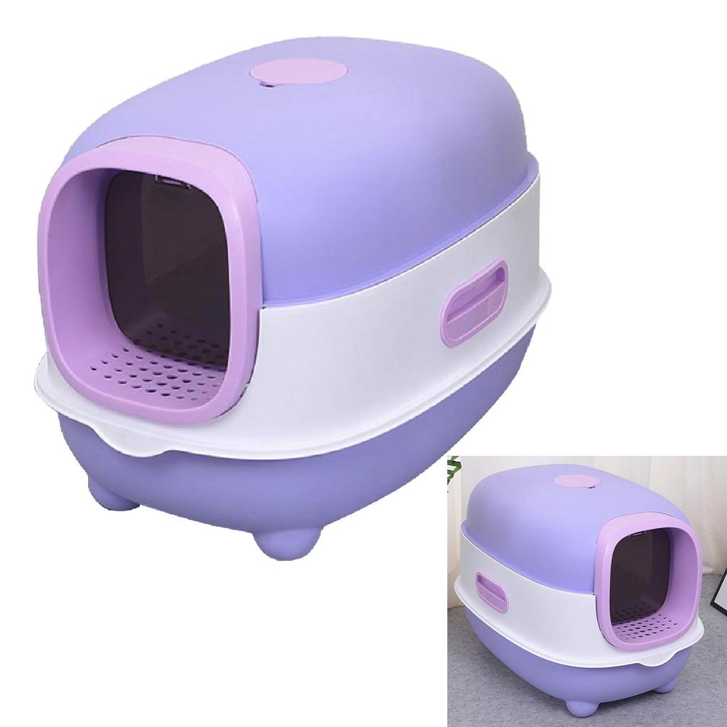 Enclosed Cat Litter Box Extra Large Splash Proof Odor Control Enclosed Cat Pan Cat Toilet Box for