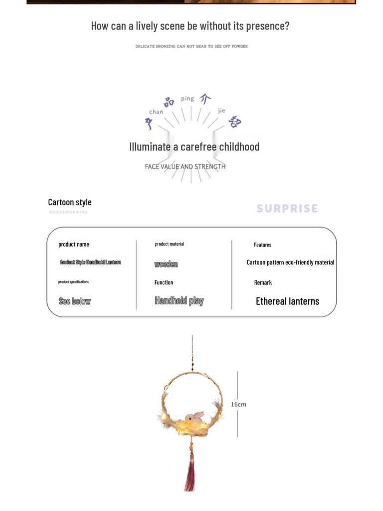 2022 DIY Jadehase Blumenlaternen-Set: Mondfest Handliche kleine Palastlaterne im alten Stil für Kinder