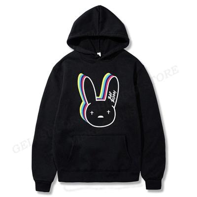 Bad Bunny Hoodie Unisex Fashion Coat Rabbit Print Hoodie Kids Hip Hop Hoodie Women Sweats Boys Coat Kawaii Clothes Student Pullover Unisex