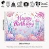 2D Pastel Underwater World Backdrop Pink Happy Birthday Kids Studio Photography Background