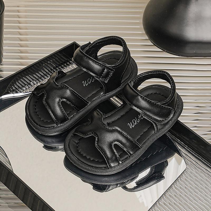 Kids Hook and Loop Flat Sandals Casual Open Toe Shoes