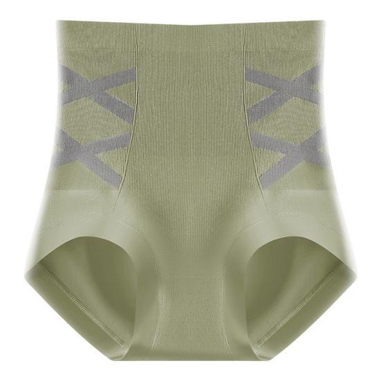 

Женское нижнее белье с высокой талией, мягкие эластичные трусики с полным покрытием, утягивающие живот, женские L зелёный