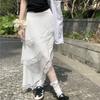 White Lace Trim Midi Skirt for Women - Summer Asymmetric Hem Tiered Cake Skirt with Ruffle Details