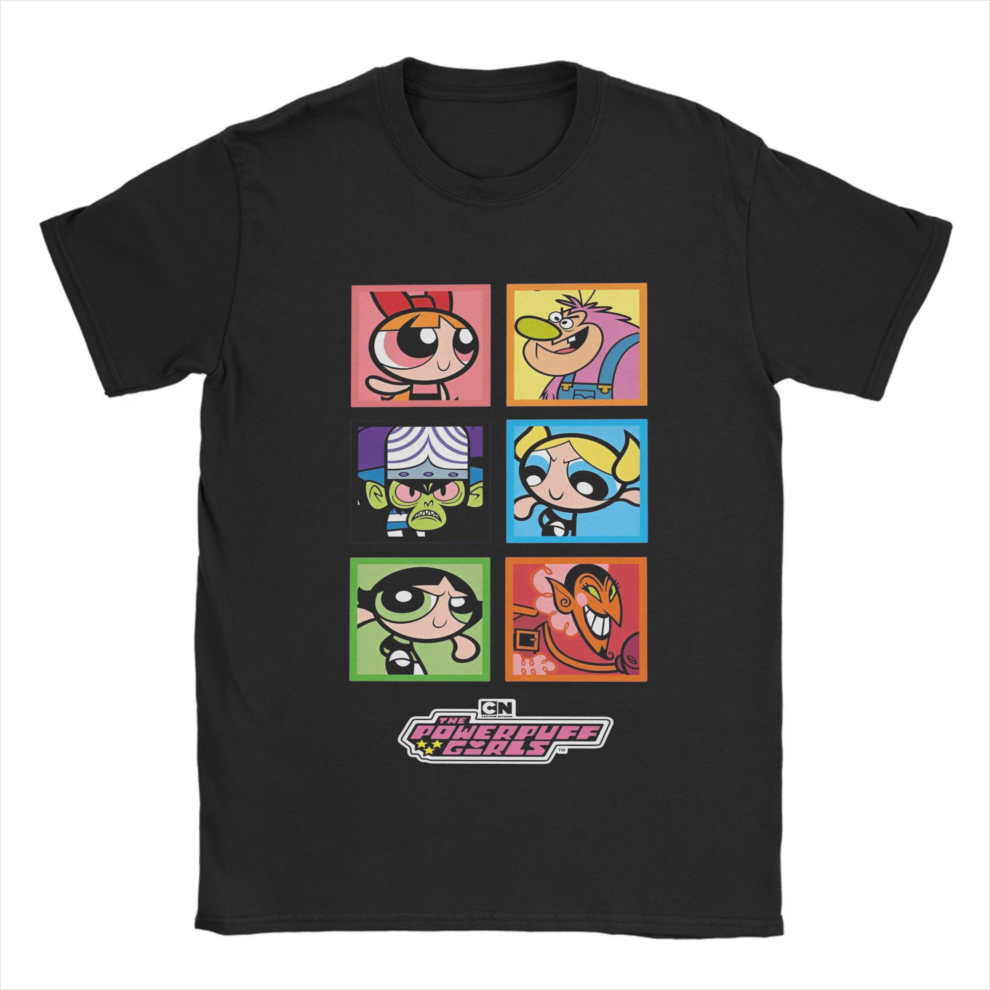 

Чоловічі футболки P-Powerpuffs Girls Вінтажна футболка 100% бавовна З круглим вирізом Короткий рукав Футболка Подарунок на день народження Одяг 4XL