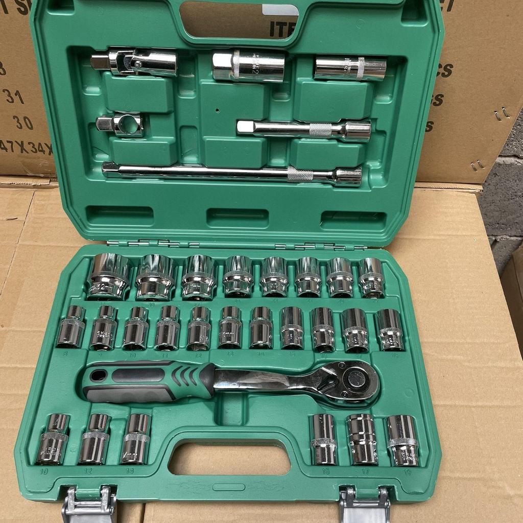 216-Piece Socket and Wrench Set for Auto Repair