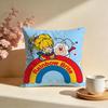 Fashion RRainbow Briteied Cushion Cover Stylish Washable Pillow Cover Ideal for Couch Bedroom Car Decoration