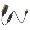 USB 5V To 5/9/12V Power Converters Cable With Car Socket Connectivity For Electronic Devices Like DashCam And Fan